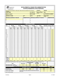 DSHS Form 10-326 Staffed Residential Rate Proposal - Washington, Page 2