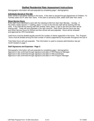 DSHS Form 10-326 Staffed Residential Rate Proposal - Washington, Page 7