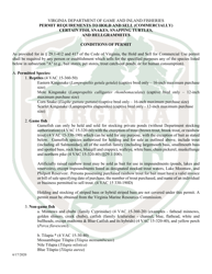 Application to Hold and Sell Certain Fish, Snakes, Snapping Turtles, &amp; Hellgrammites for Sale - Virginia, Page 5