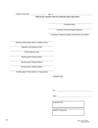 DOT Form 272-003 Contract Bond - Building Construction - Washington, Page 2