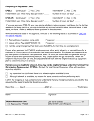 Form DOC03-113 Families First Coronavirus Response Act Approval Request - Washington, Page 2