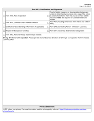 Form 2910 Application for a License or Certification to Operate a Child Day Care Facility - Texas, Page 4