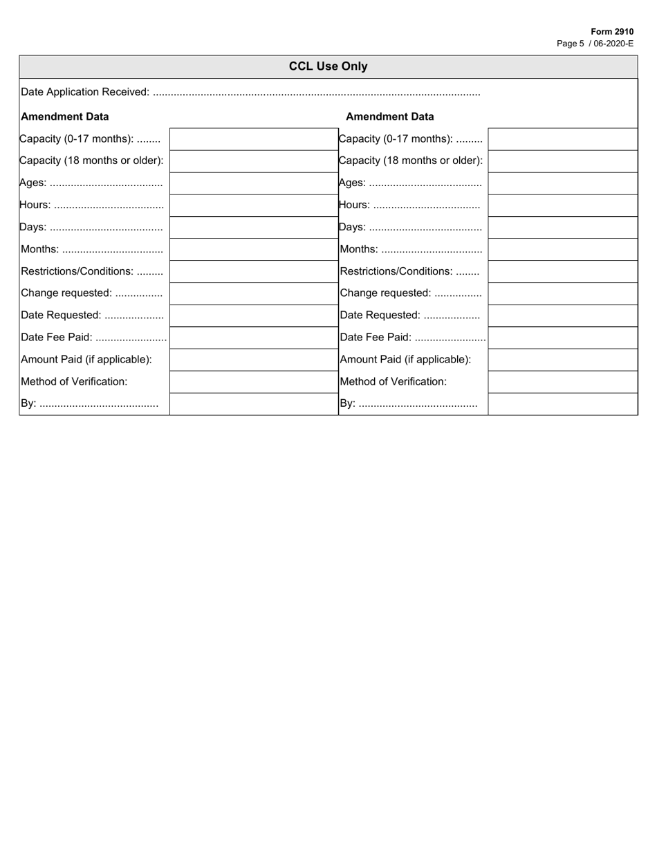 Form 2910 Application for a License or Certification to Operate a Child Day Care Facility - Texas, Page 5