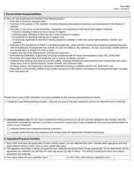 Form 2948 Plan of Operation for Licensed Center and Home Operations - Texas, Page 2