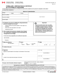 Document preview: Forme CIT0480 Formulaire - Preparation Du Certificat De Citoyennete Canadienne - Canada (French)