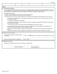 Forme IMM0008 Agenda 2 Refugies Hors Canada - Canada (French), Page 5