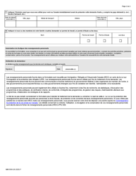 Forme IMM0008 Agenda 12 Renseignements Supplementaires - Demandeurs D&#039;asile Au Canada - Canada (French), Page 2