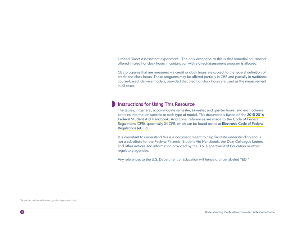 Understanding the Academic Calendar: a Resource Guide - Competency-Based Education Network, Page 4