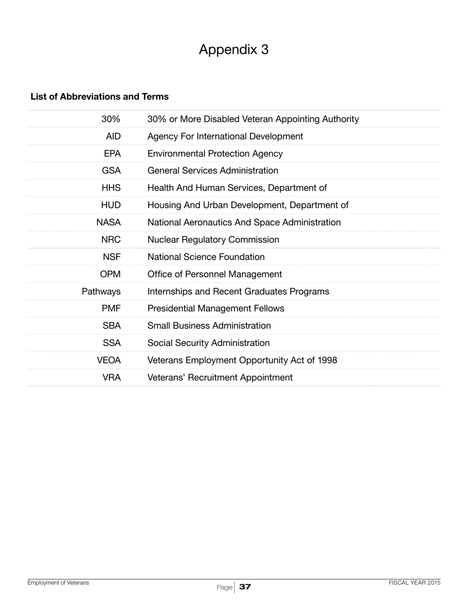 Employment of Veterans in the Federal Executive Branch, Page 40