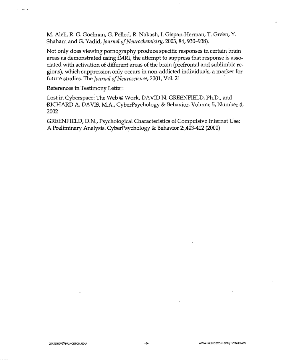 Testimony (Dr. Judith Reisman), Hearing on the Brain Science Behind Pornography Addiction and the Effects of Addiction on Families and Communities, Page 11