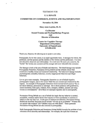 Testimony (Dr. Judith Reisman), Hearing on the Brain Science Behind Pornography Addiction and the Effects of Addiction on Families and Communities, Page 12
