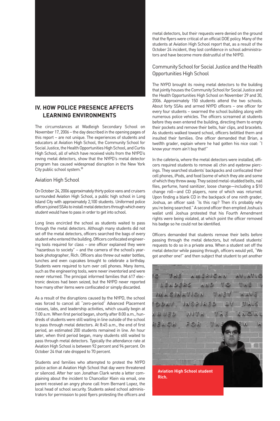 Criminalizing the Classroom: the Over-policing of New York City Schools, Page 12