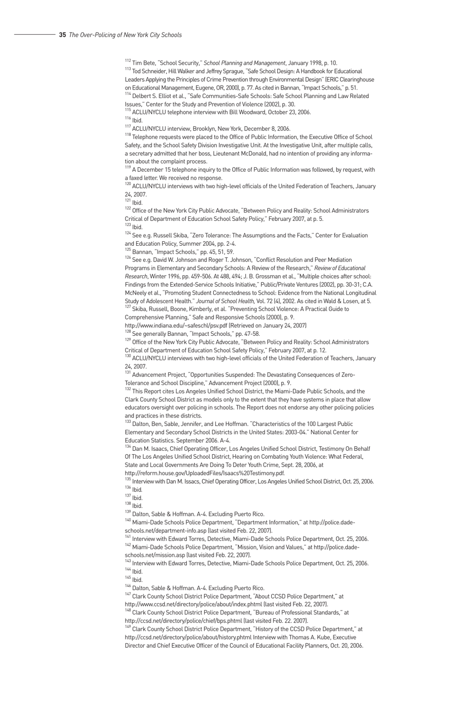 Criminalizing the Classroom: the Over-policing of New York City Schools, Page 36