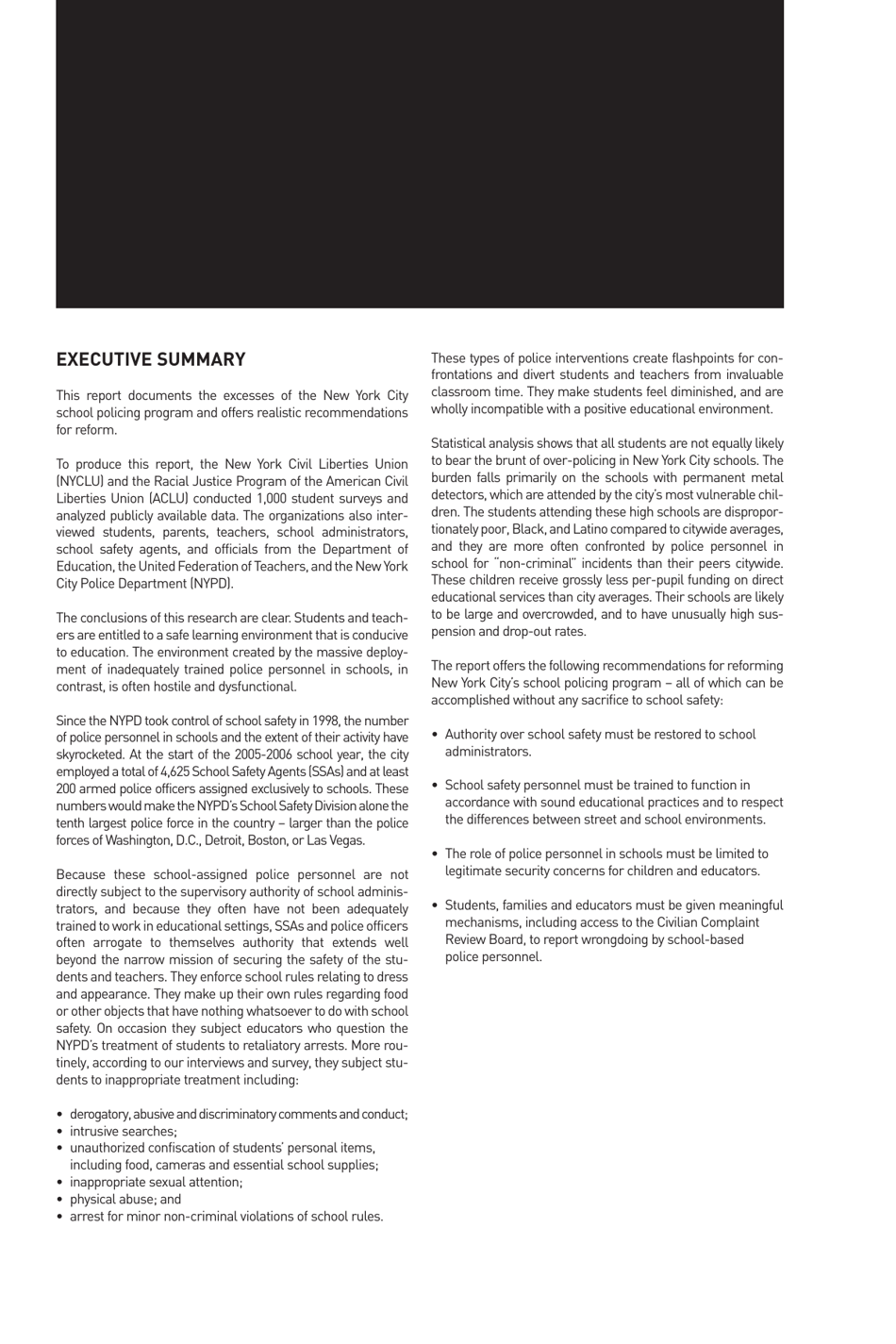 Criminalizing the Classroom: the Over-policing of New York City Schools, Page 5