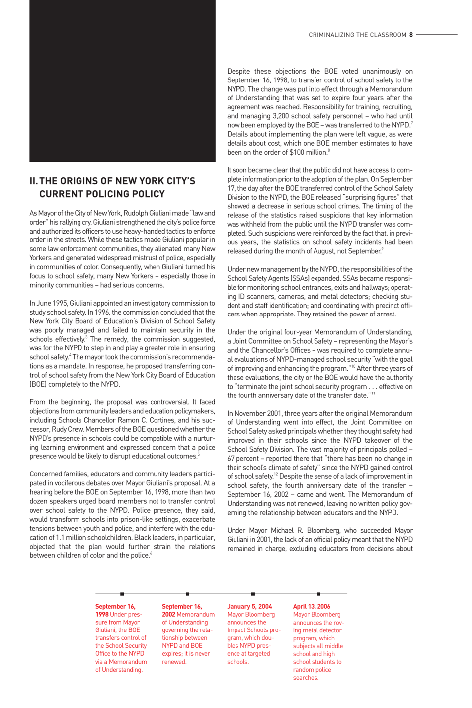 Criminalizing the Classroom: the Over-policing of New York City Schools, Page 9