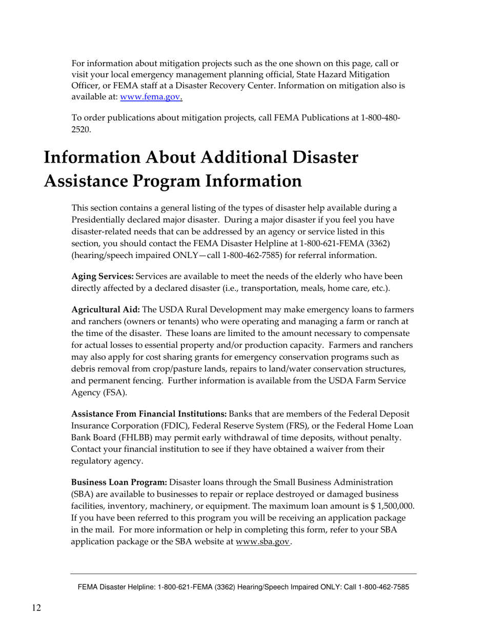 FEMA 545 - Help After a Disaster: Applicants Guide to the Individuals  Households Program, Page 16