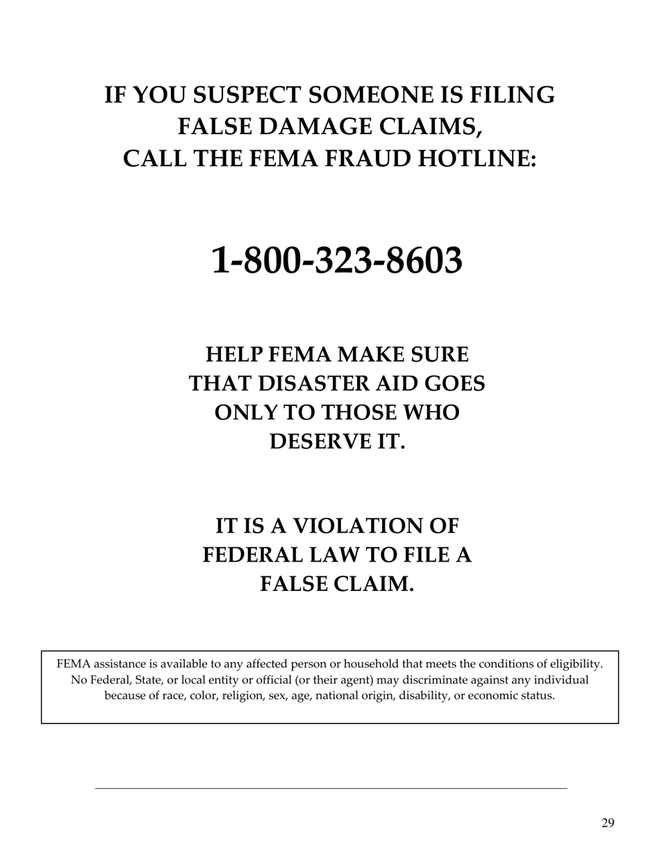 FEMA 545 - Help After a Disaster: Applicants Guide to the Individuals  Households Program, Page 33