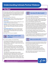 Document preview: Understanding Intimate Partner Violence Fact Sheet, 2014