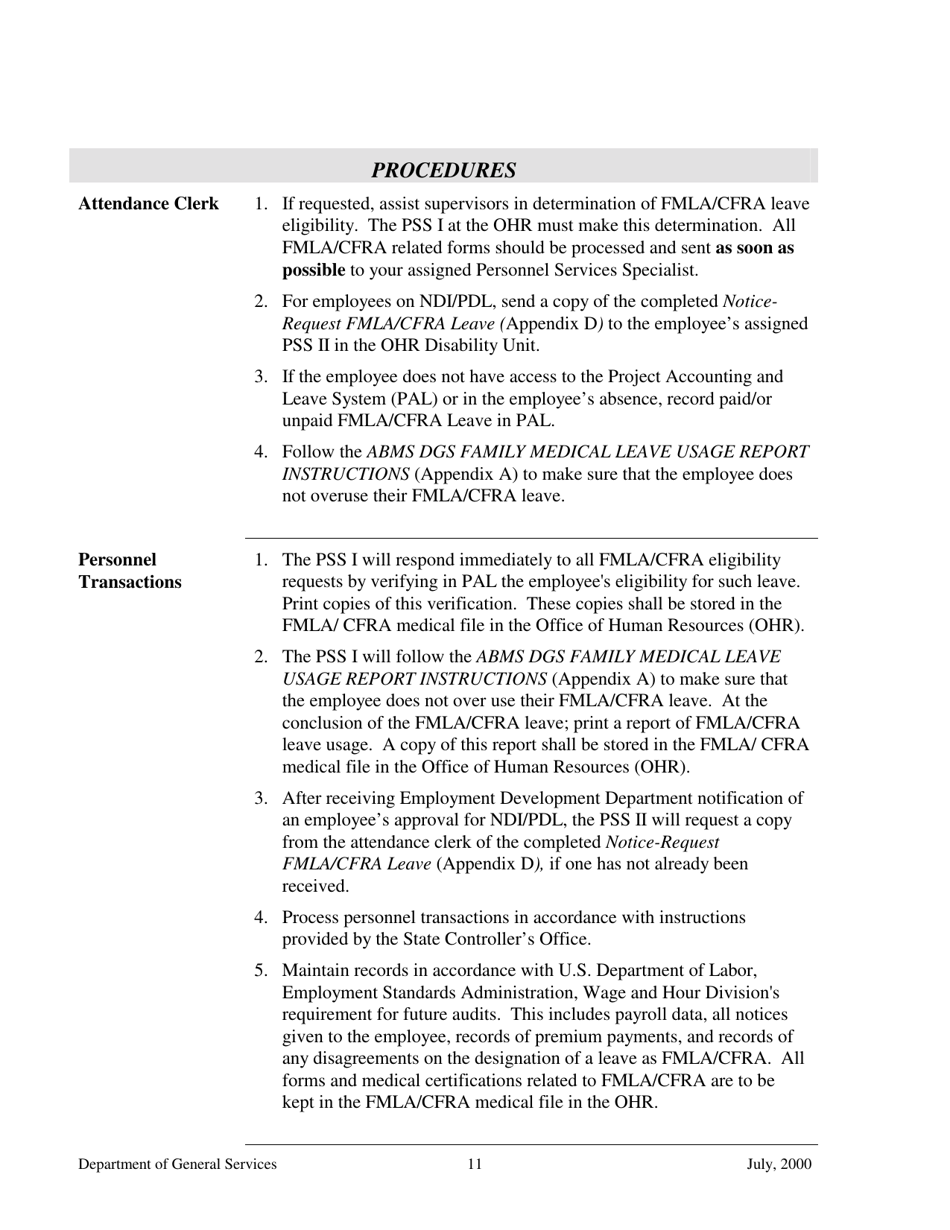 Family and Medical Leave Act and California Family Rights Act Fmla / Cfra Policy and Procedures - California, Page 13