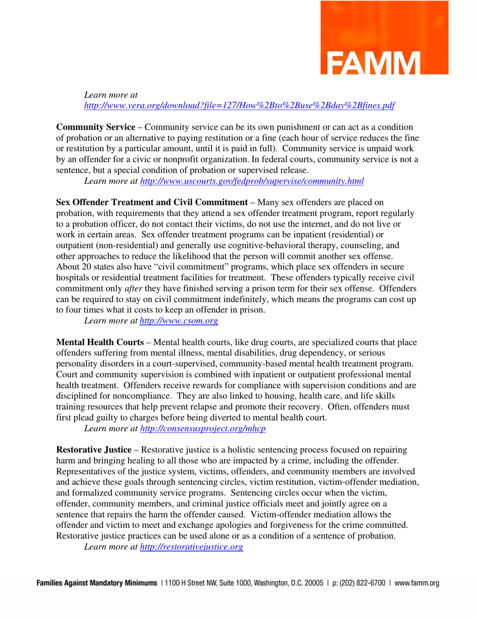 Alternatives to Incarceration in a Nutshell - Families Against Mandatory Minimums, Page 4