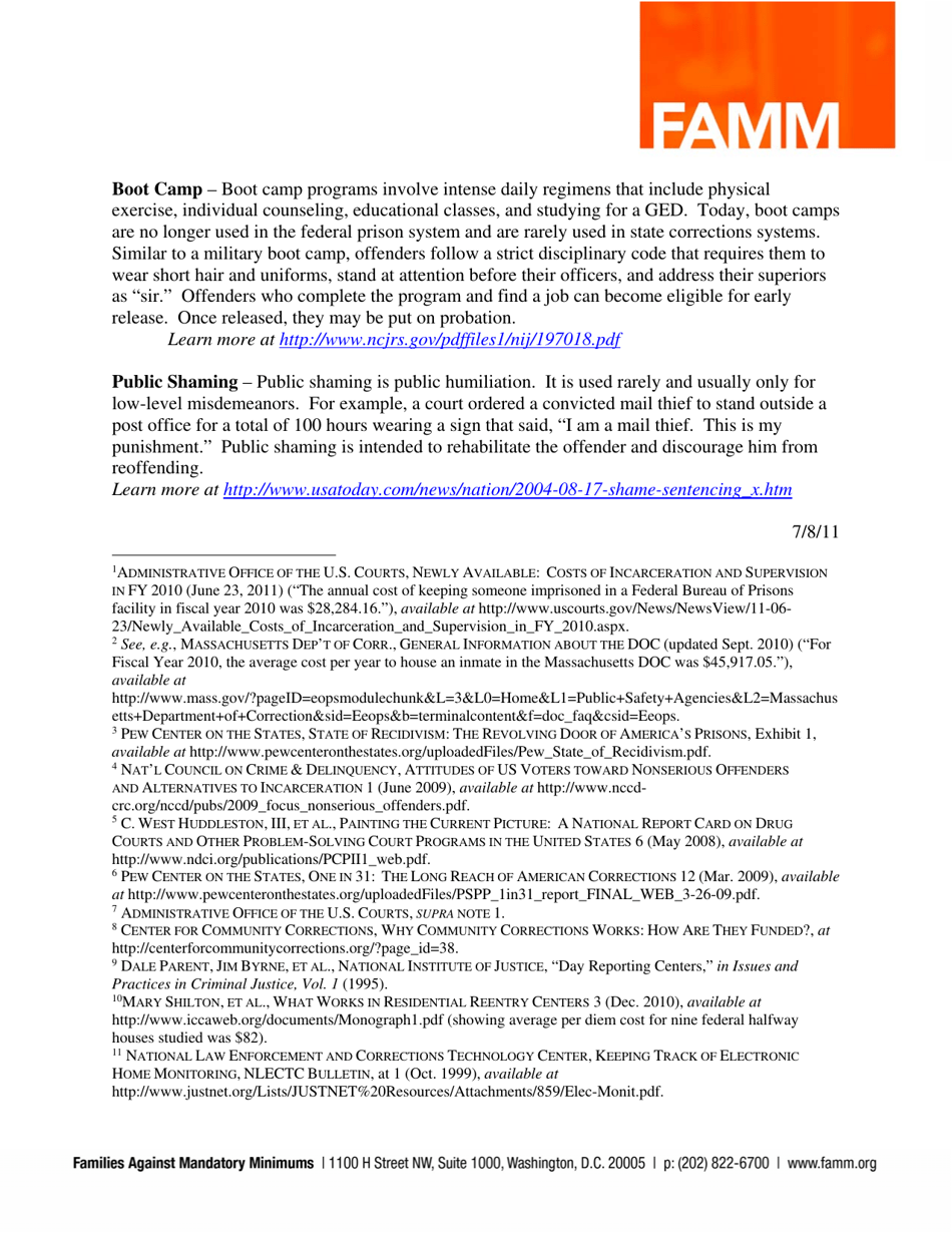 Alternatives to Incarceration in a Nutshell - Families Against Mandatory Minimums, Page 5
