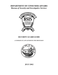 Document preview: Security Guard Guide - California