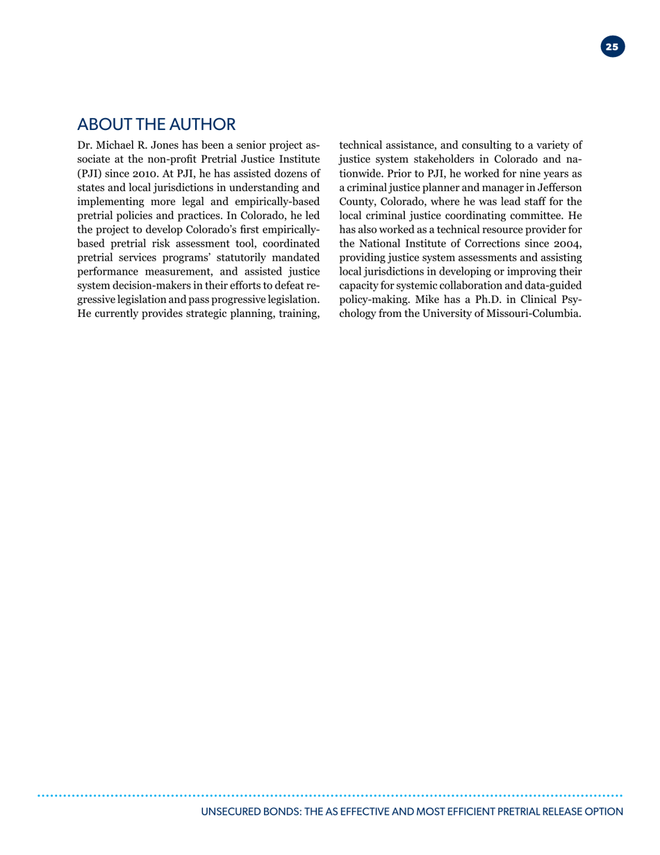 Unsecured Bonds: the as Effective and Most Efficient Pretrial Release Option - Pretrial Justice Institute, Page 26