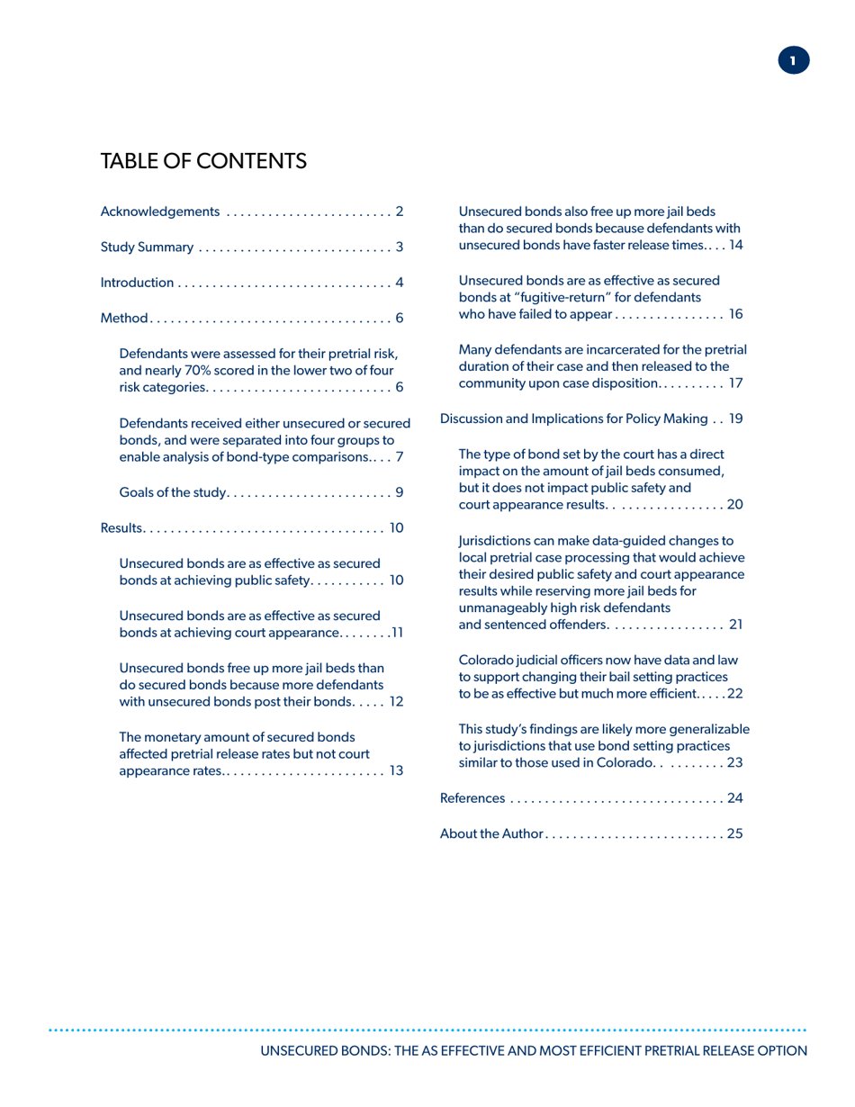 Unsecured Bonds: the as Effective and Most Efficient Pretrial Release Option - Pretrial Justice Institute, Page 2