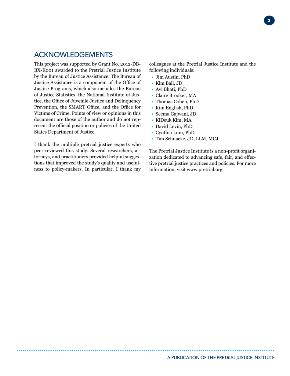 Unsecured Bonds: the as Effective and Most Efficient Pretrial Release Option - Pretrial Justice Institute, Page 3