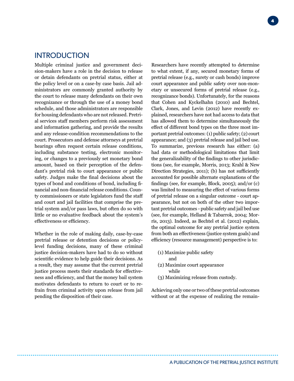 Unsecured Bonds: the as Effective and Most Efficient Pretrial Release Option - Pretrial Justice Institute, Page 5