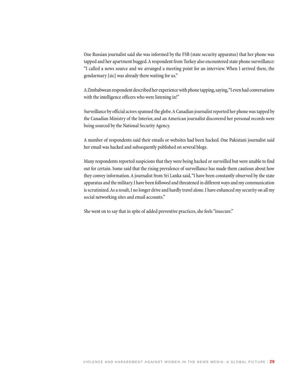 Violence and Harassment Against Women in the News Media: a Global Picture - International Womens Media Foundation, Page 31