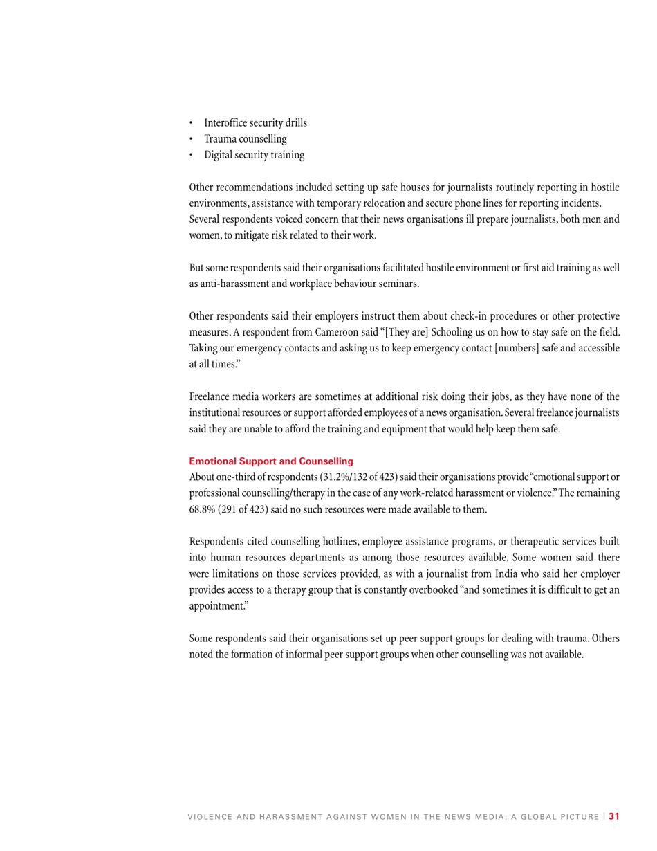 Violence and Harassment Against Women in the News Media: a Global Picture - International Womens Media Foundation, Page 33