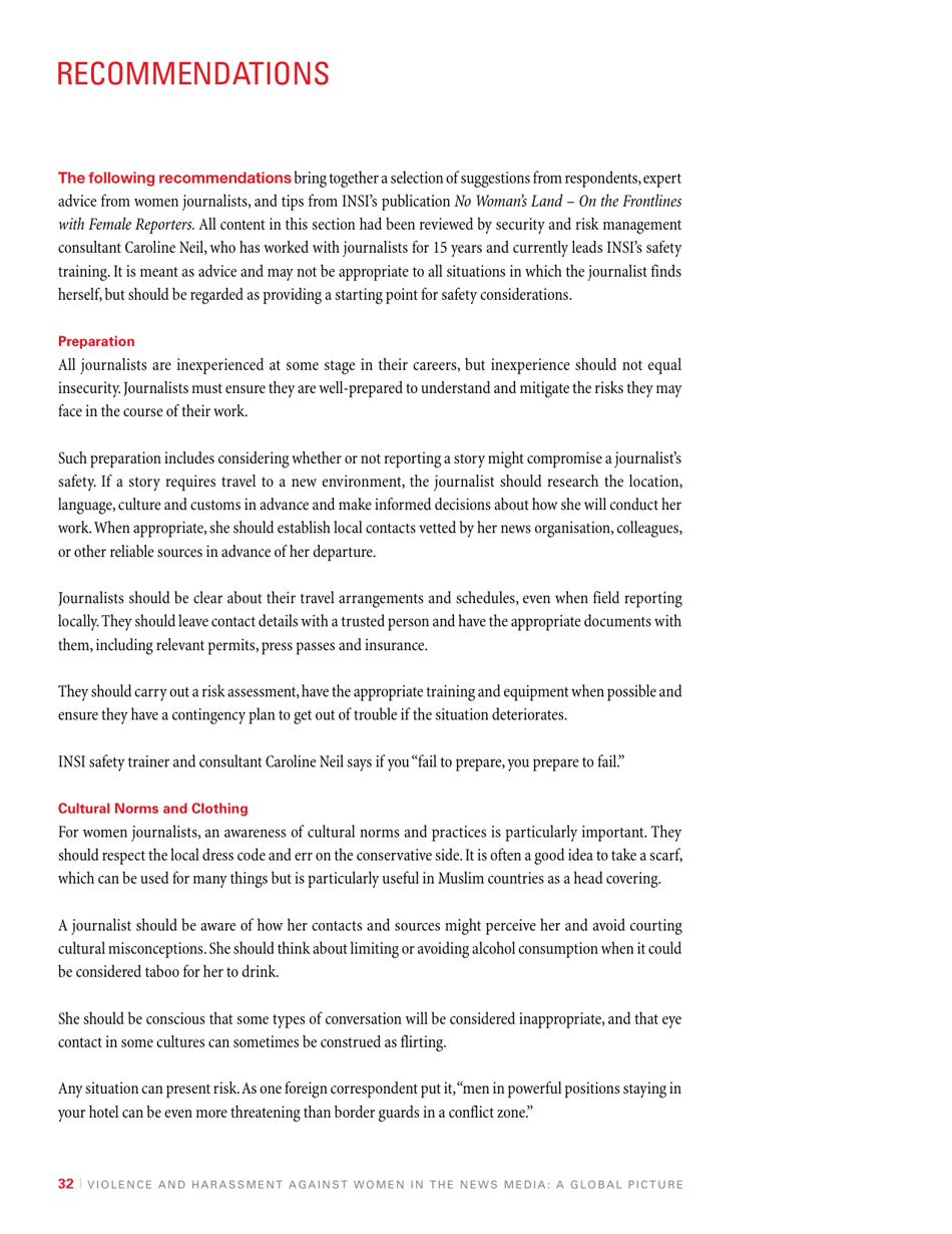 Violence and Harassment Against Women in the News Media: a Global Picture - International Womens Media Foundation, Page 34
