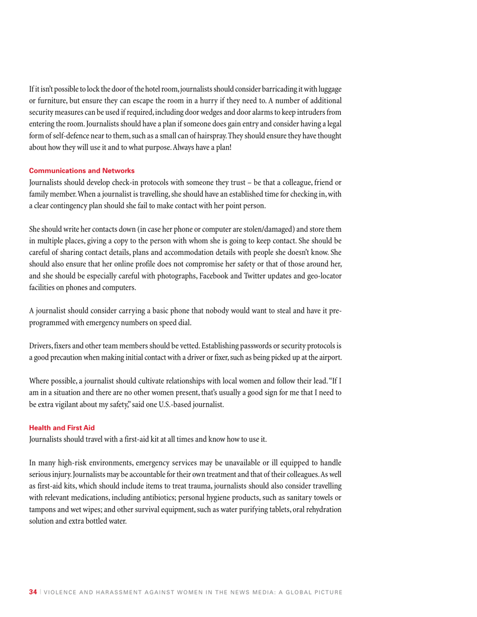 Violence and Harassment Against Women in the News Media: a Global Picture - International Womens Media Foundation, Page 36