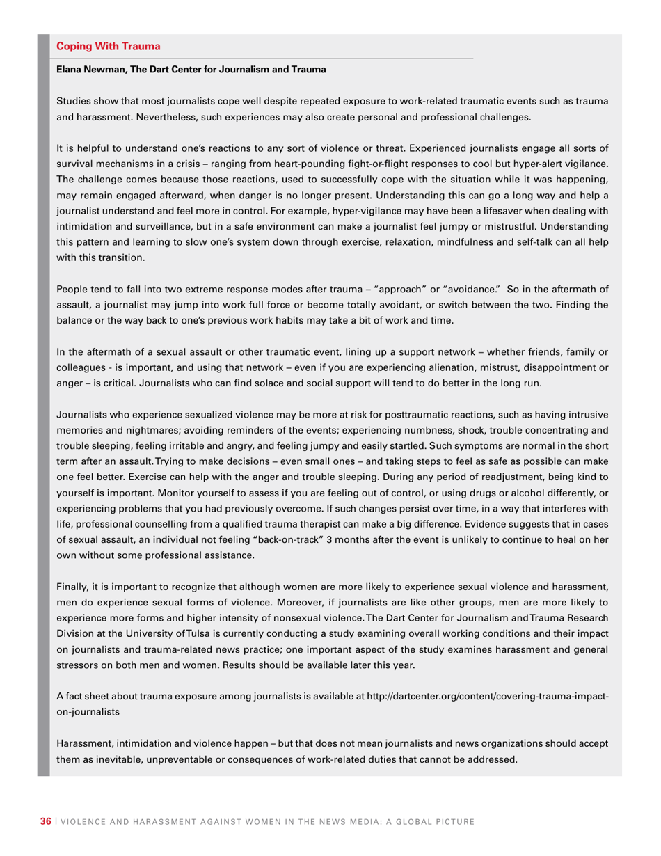 Violence and Harassment Against Women in the News Media: a Global Picture - International Womens Media Foundation, Page 38