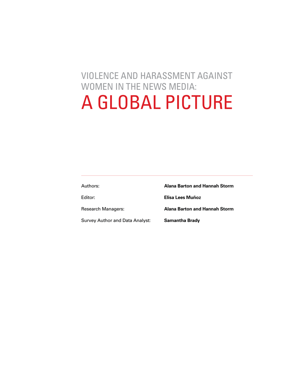 Violence and Harassment Against Women in the News Media: a Global Picture - International Womens Media Foundation, Page 3