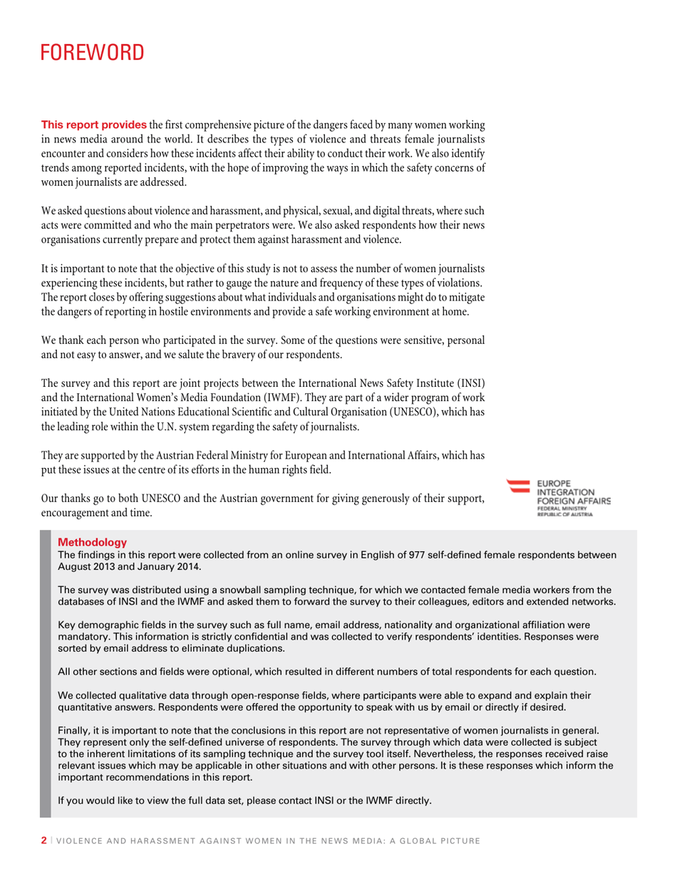 Violence and Harassment Against Women in the News Media: a Global Picture - International Womens Media Foundation, Page 4