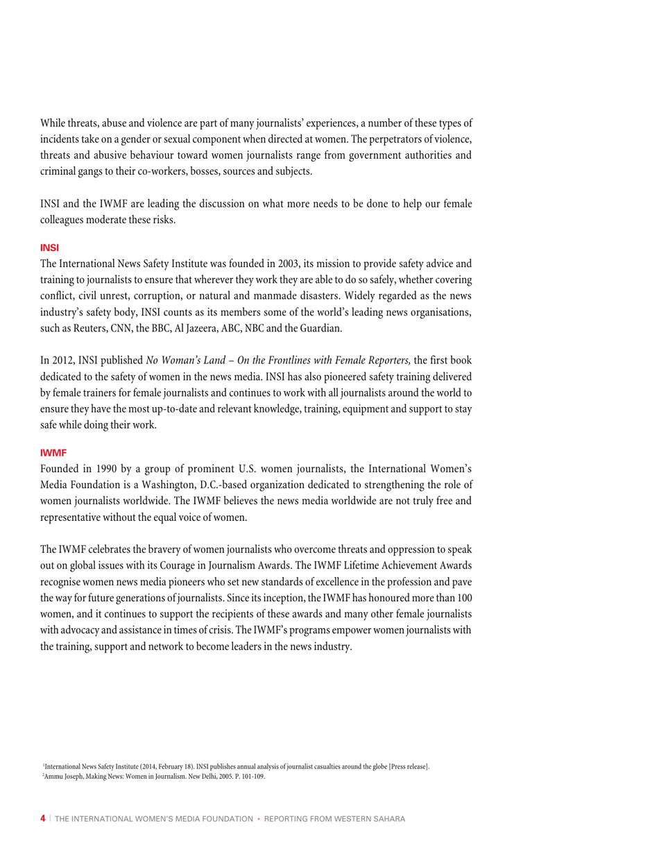 Violence and Harassment Against Women in the News Media: a Global Picture - International Womens Media Foundation, Page 6