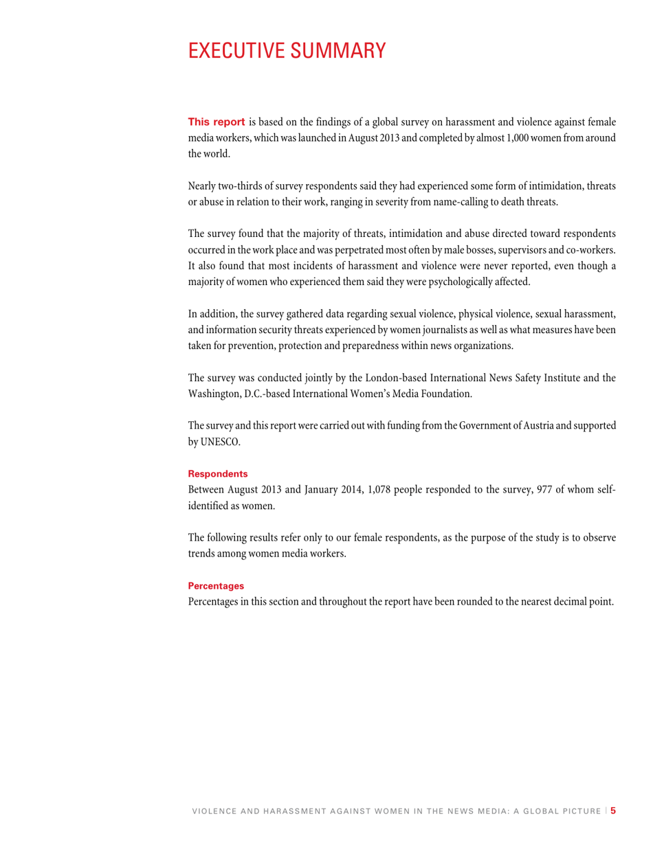 Violence and Harassment Against Women in the News Media: a Global Picture - International Womens Media Foundation, Page 7