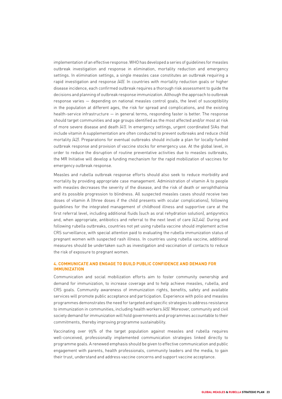 Global Measles and Rubella Strategic Plan: 2012 - 2020, Page 23
