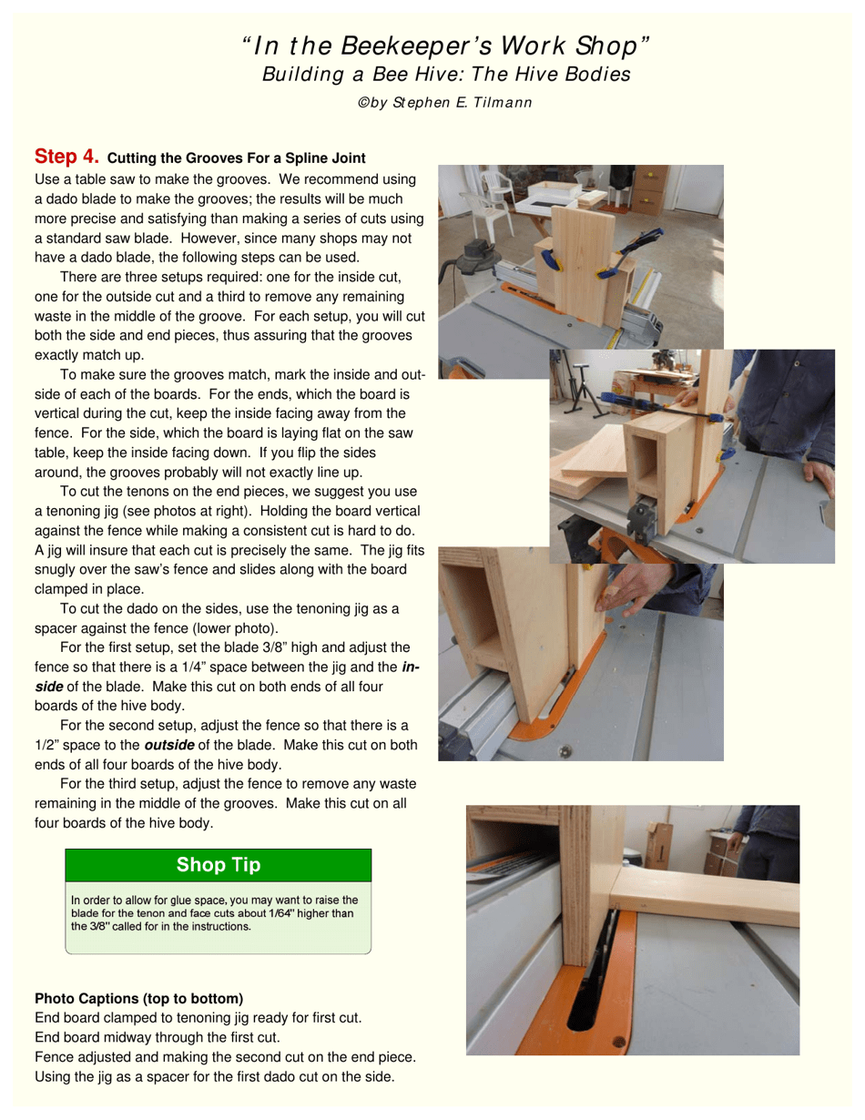In the Beekeepers Work Shop Building a Bee Hive: the Hive Bodies, Page 4