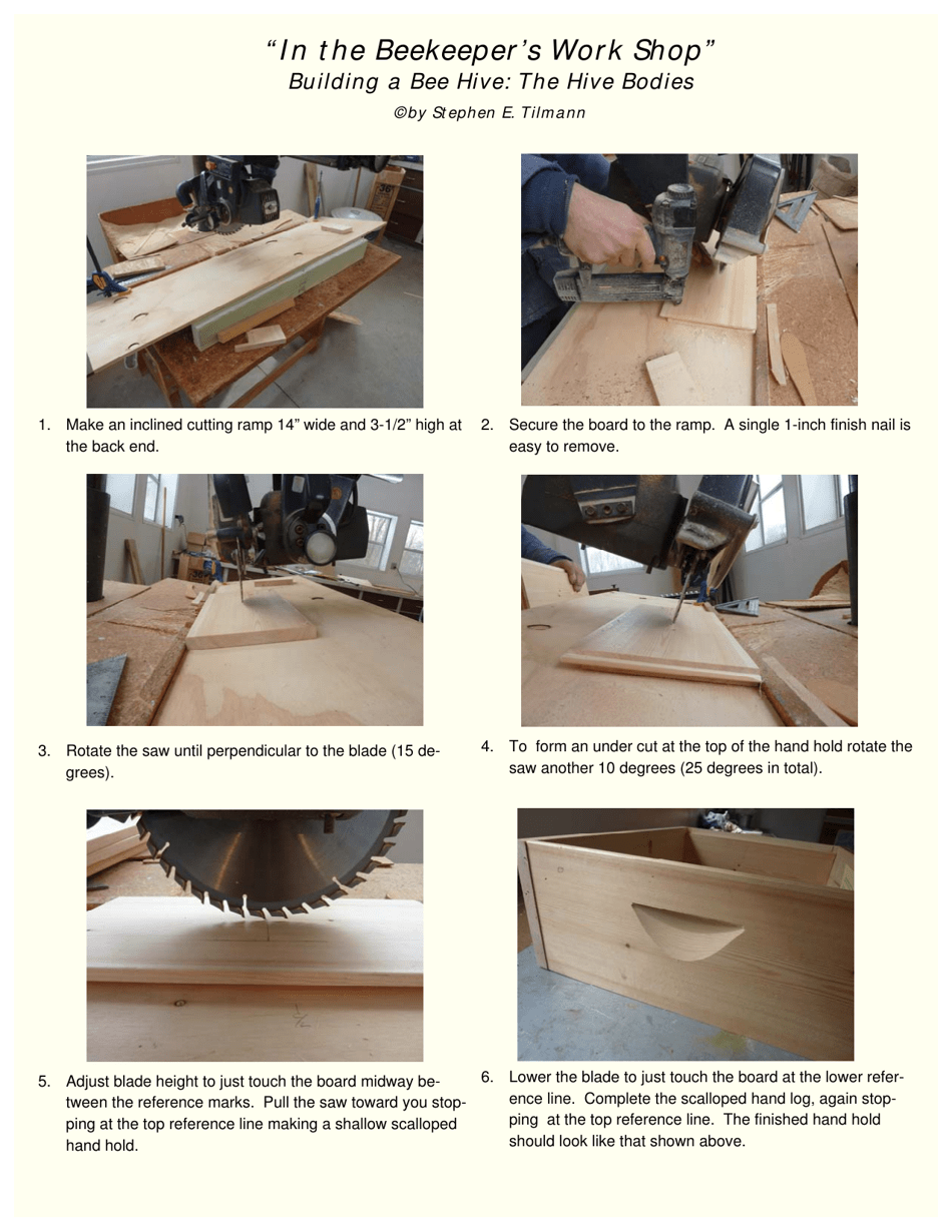 In the Beekeepers Work Shop Building a Bee Hive: the Hive Bodies, Page 6
