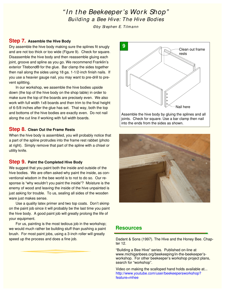 In the Beekeepers Work Shop Building a Bee Hive: the Hive Bodies, Page 7