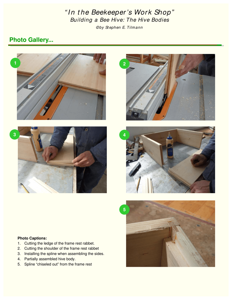 In the Beekeepers Work Shop Building a Bee Hive: the Hive Bodies, Page 9