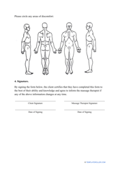 Massage Intake Form, Page 3