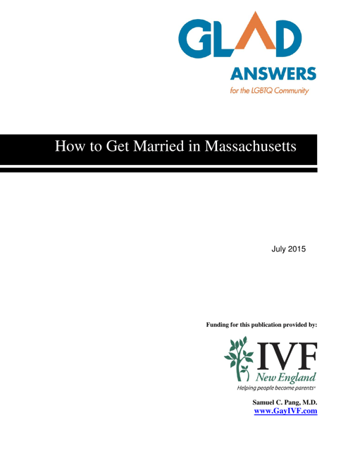 &quot;How to Get Married in Massachusetts - Glad&quot; Download Pdf