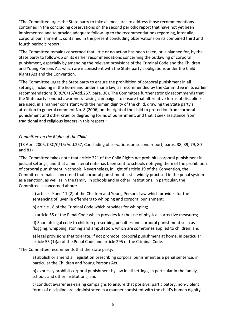 Corporal Punishment of Children in Nigeria - Global Initiative to End All Corporal Punishment of Children, Page 6