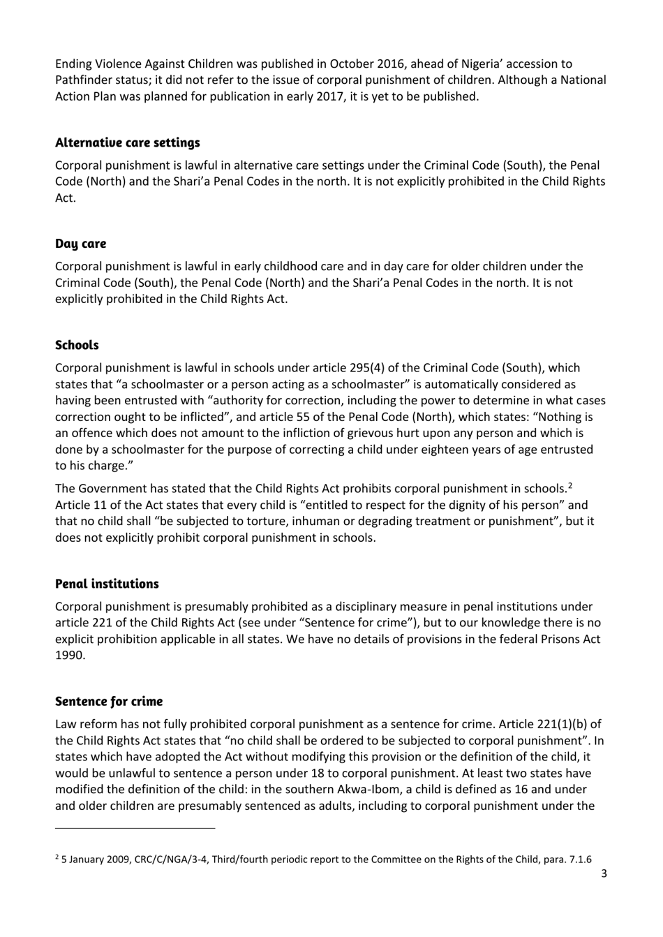 Corporal Punishment of Children in Nigeria - Global Initiative to End All Corporal Punishment of Children, Page 3