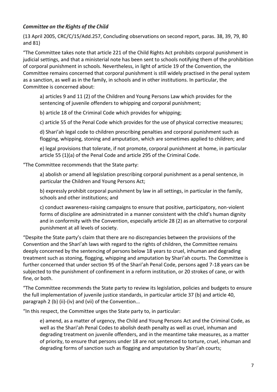 Corporal Punishment of Children in Nigeria - Global Initiative to End All Corporal Punishment of Children, Page 7