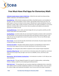 Document preview: Free Must-Have Ipad Apps for Elementary Math - Tcea